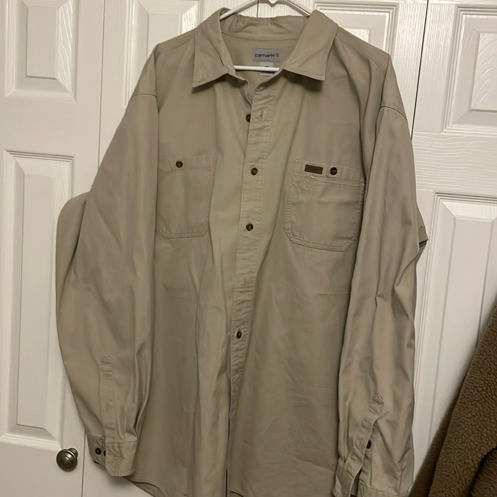 Mens 3XLT Carhartt button down